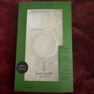 iPhone 15 Pro Case, Kate Spade Clear, Sparkle, Bling. Brand New